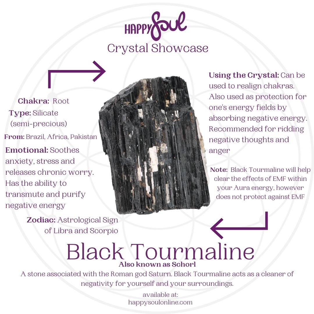 Black Tourmaline Crystal Showcase