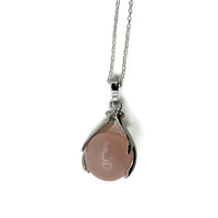 Necklace - Palm Holding Rose Quartz Sphere $25