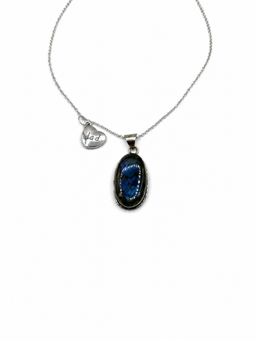 Necklace - Labradorite Dad Charm