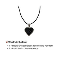Necklace - Black Tourmaline Heart Necklace