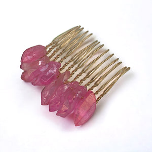 Aura Quartz - Pink Hair Clip $20