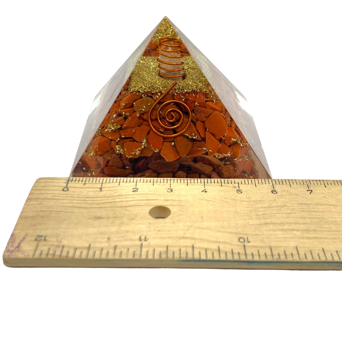 Orgonite - Red Jasper Pyramid $40