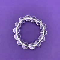 Bracelet - Clear Quartz Faceted 10mm