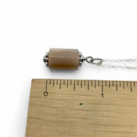 Necklace - Moonstone Earthy Cylinder $30