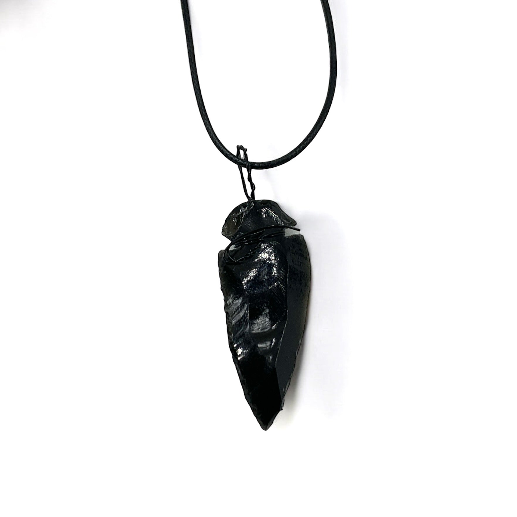 Necklace - Obsidian Arrowhead Point $30