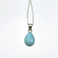 Necklace - Larimar Teardrop $40