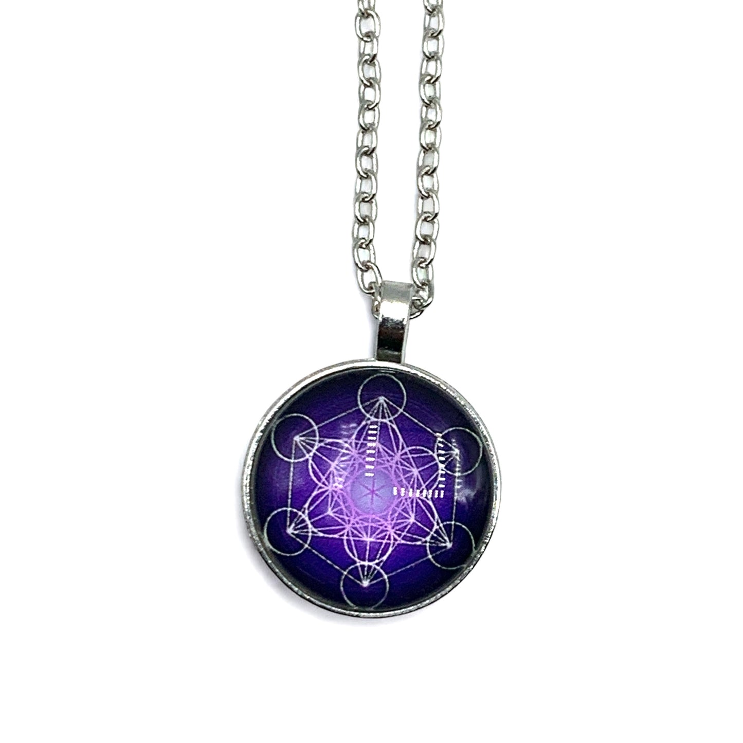 Necklace - Metatron Cube Geometric Pattern $30