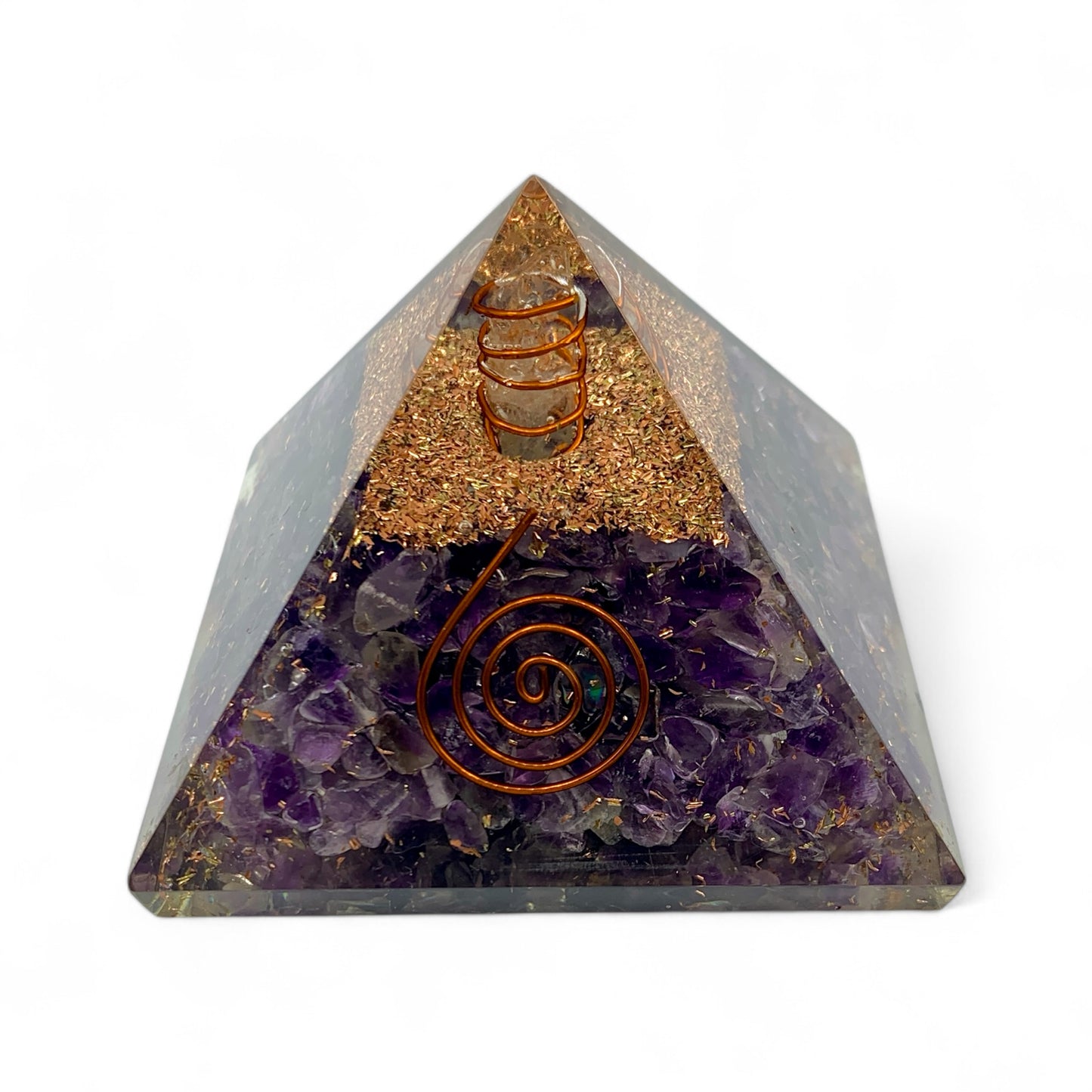 Orgonite - Amethyst Pyramid $50