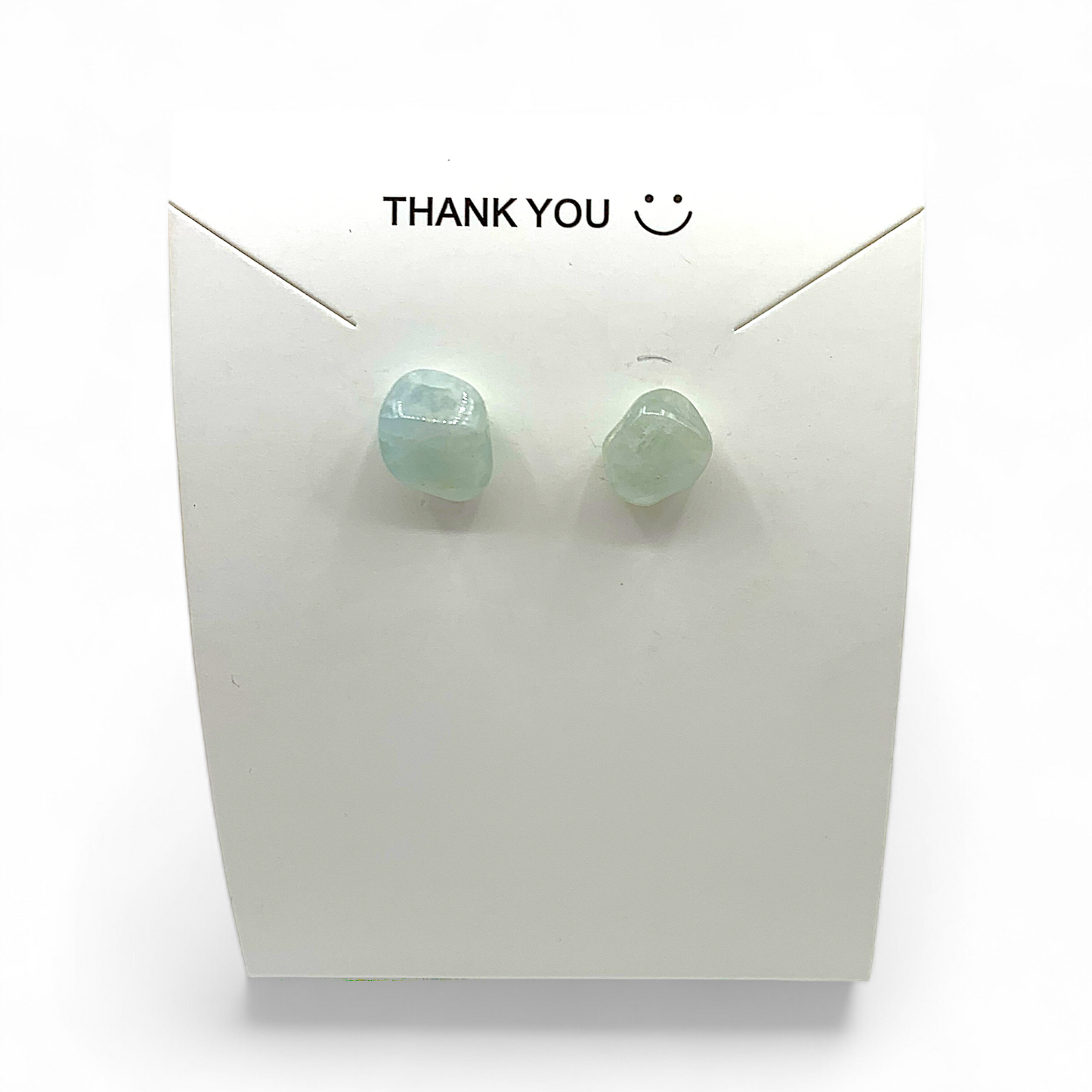 Earrings - Aquamarine Studs