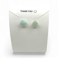 Earrings - Aquamarine Studs