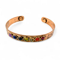 Bracelet - Copper Magnetic 7 Chakras Stones $35