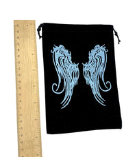 Bag - Velvet Angel Wings Embroidered 5"x7"