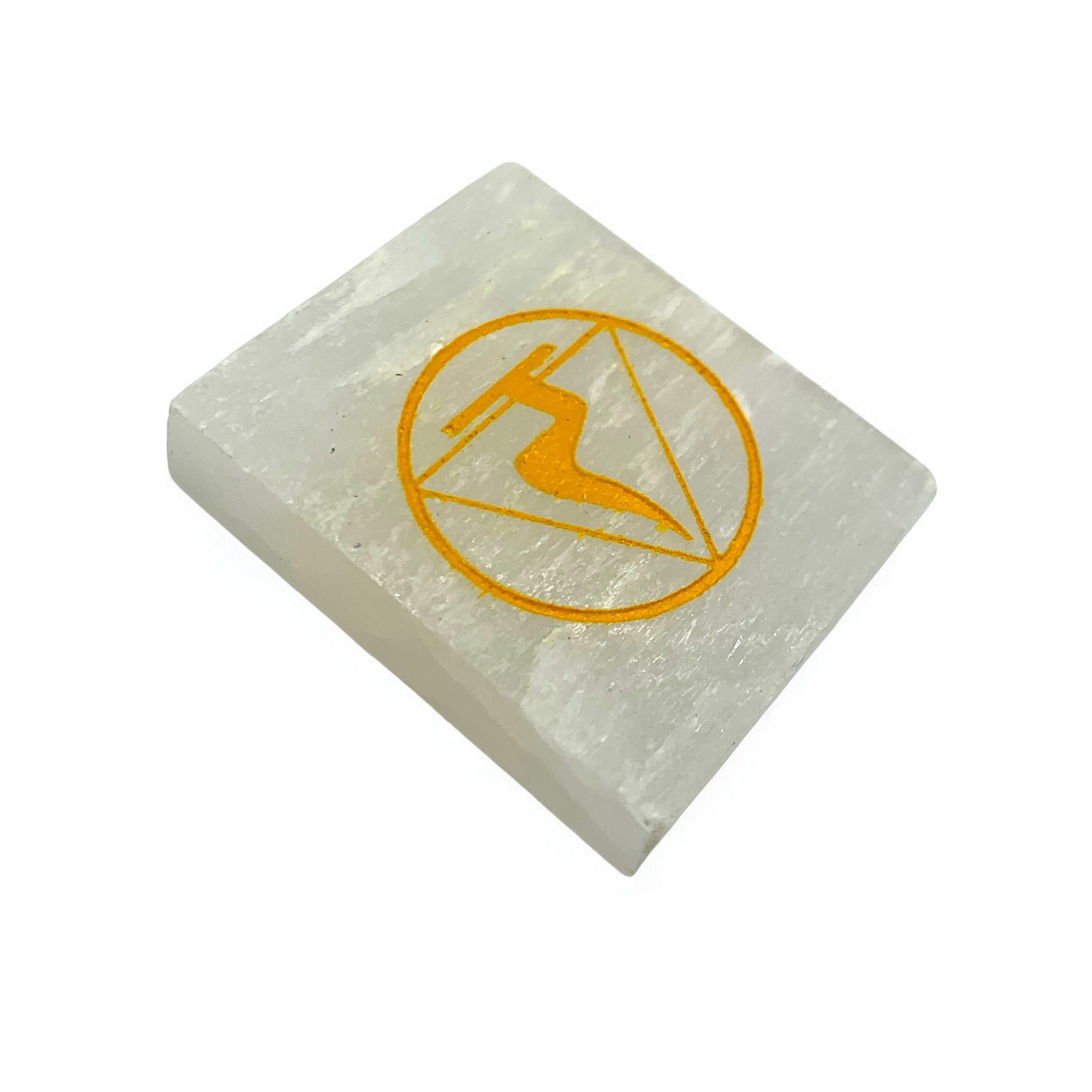 Solar Plexus Chakra Engraved Selenite Bar $12