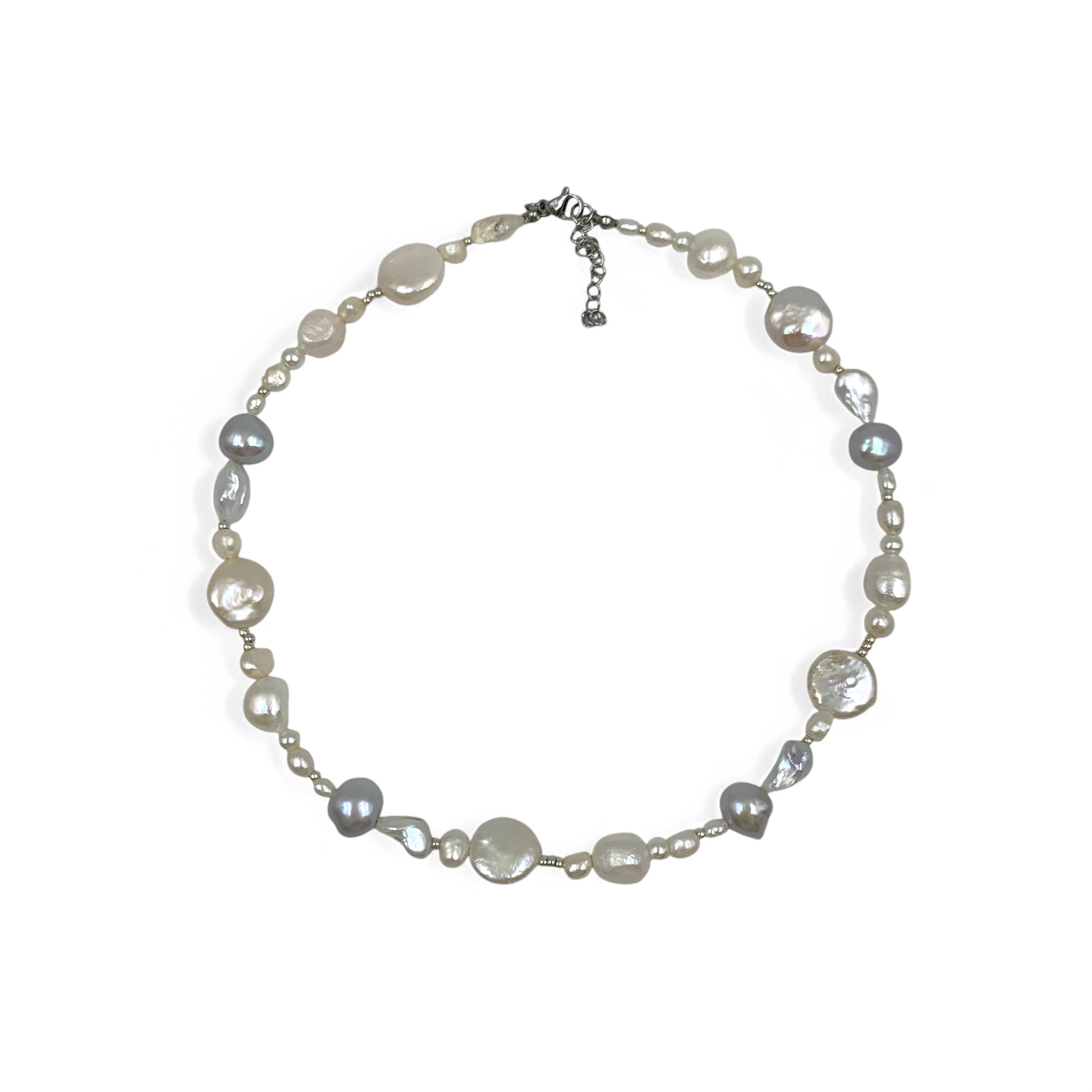 Necklace - Pearl Grey $80