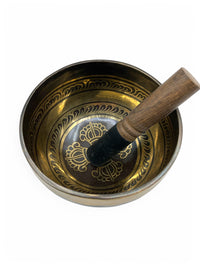 Singing Bowl - Etched Brass 5 - 5.5"