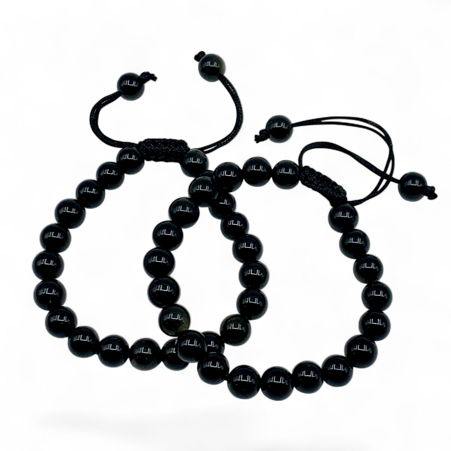Bracelet - Black Obsidian Slider