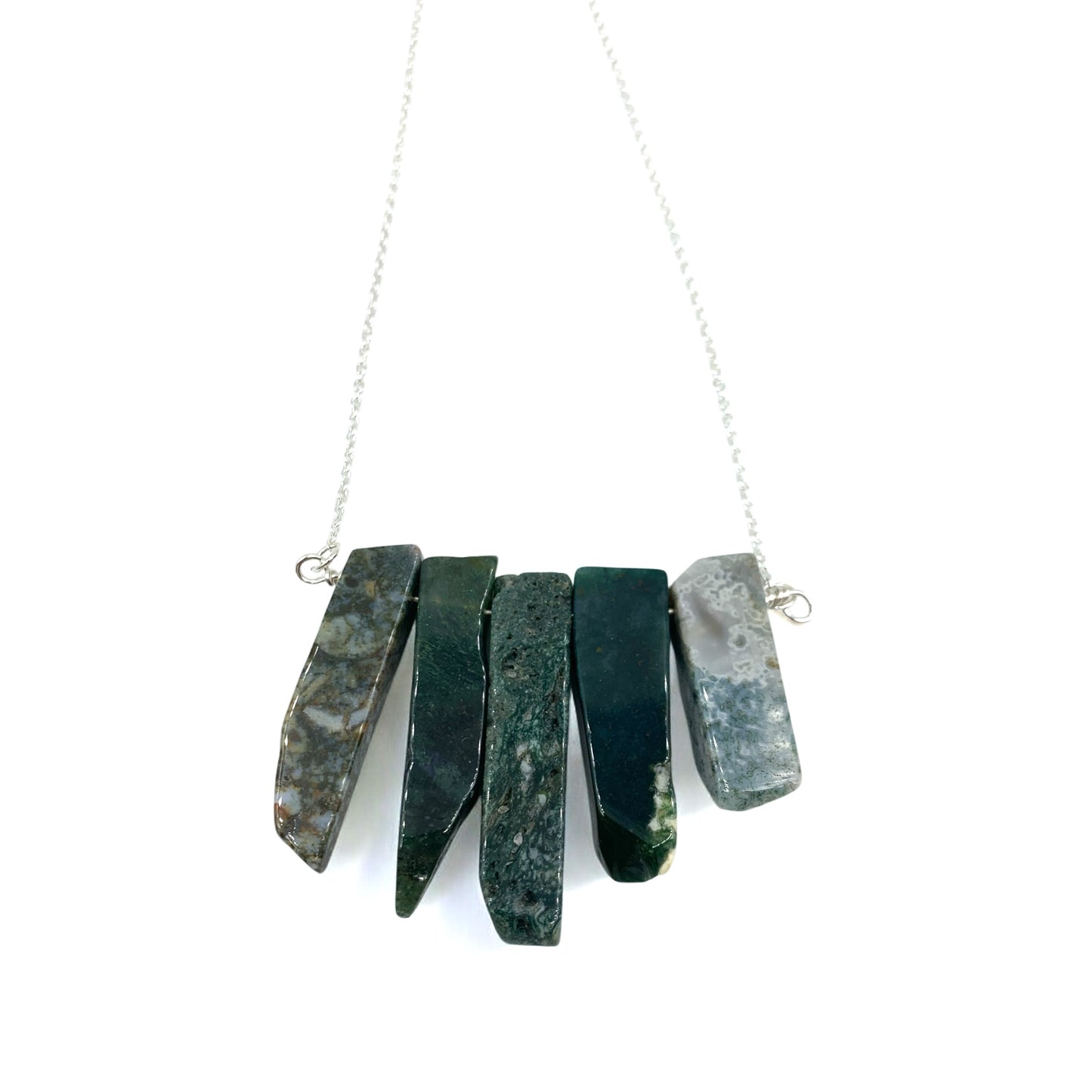 Necklace - Agate (Moss) $50