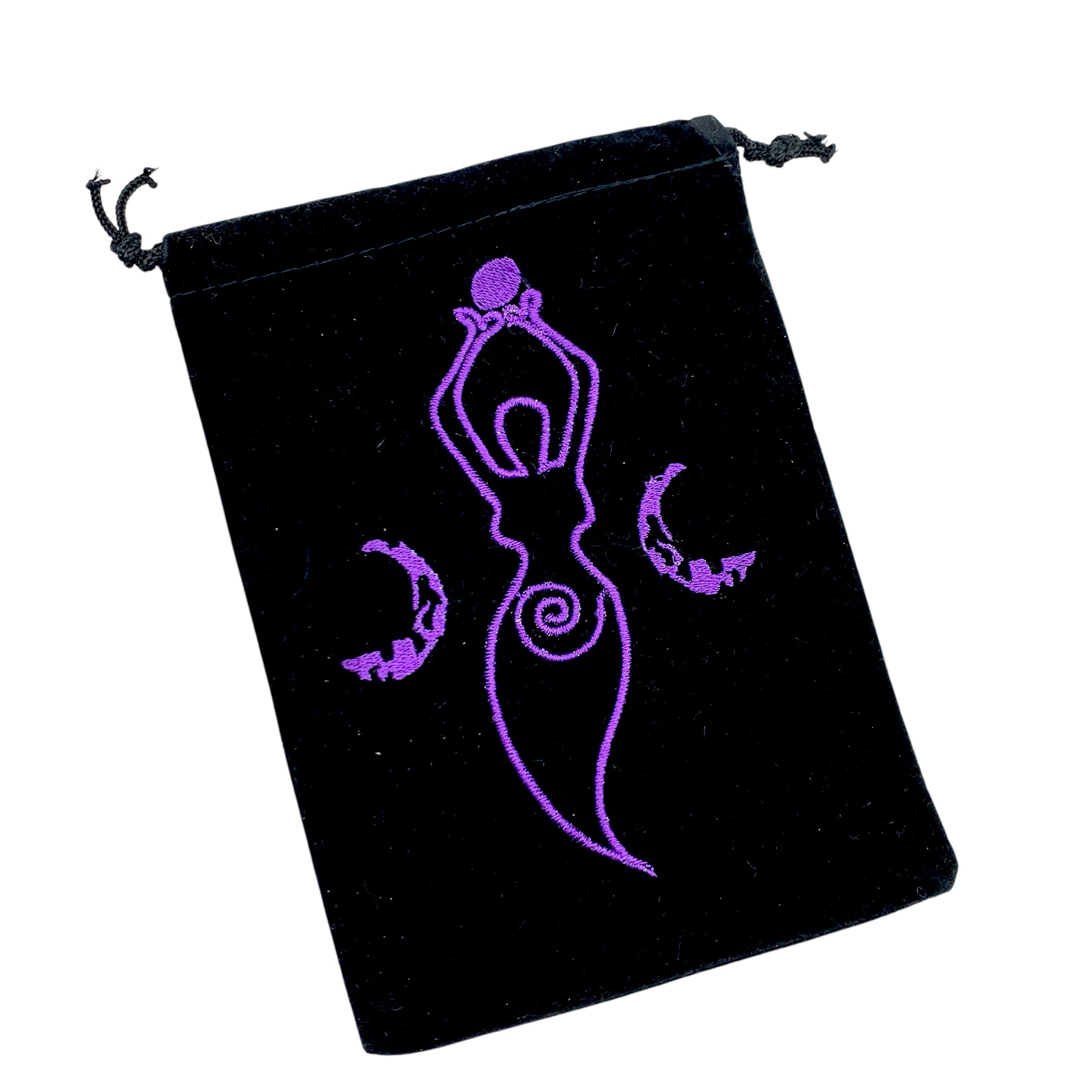 Bag - Velvet Moon Goddess Embroidered 5"x7"