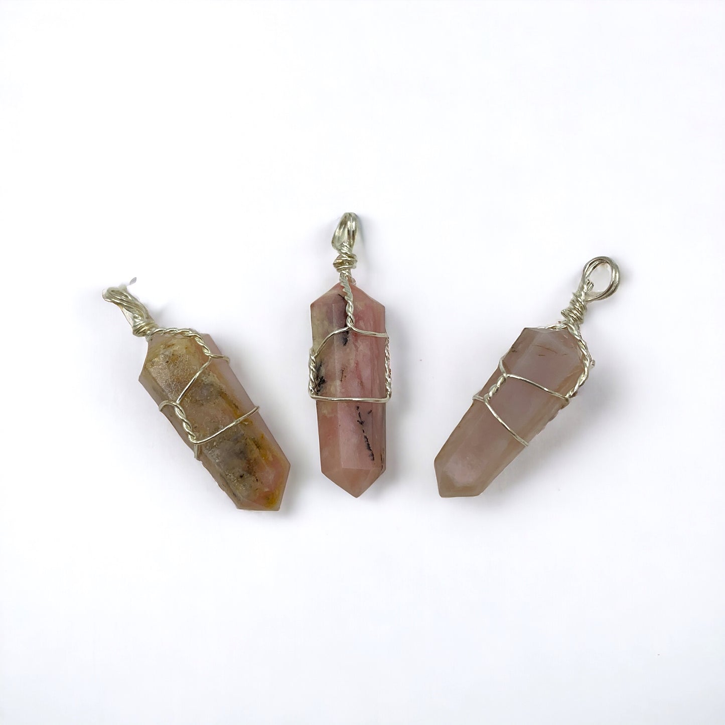 Pendant - Pink Opal Wrapped Point $20