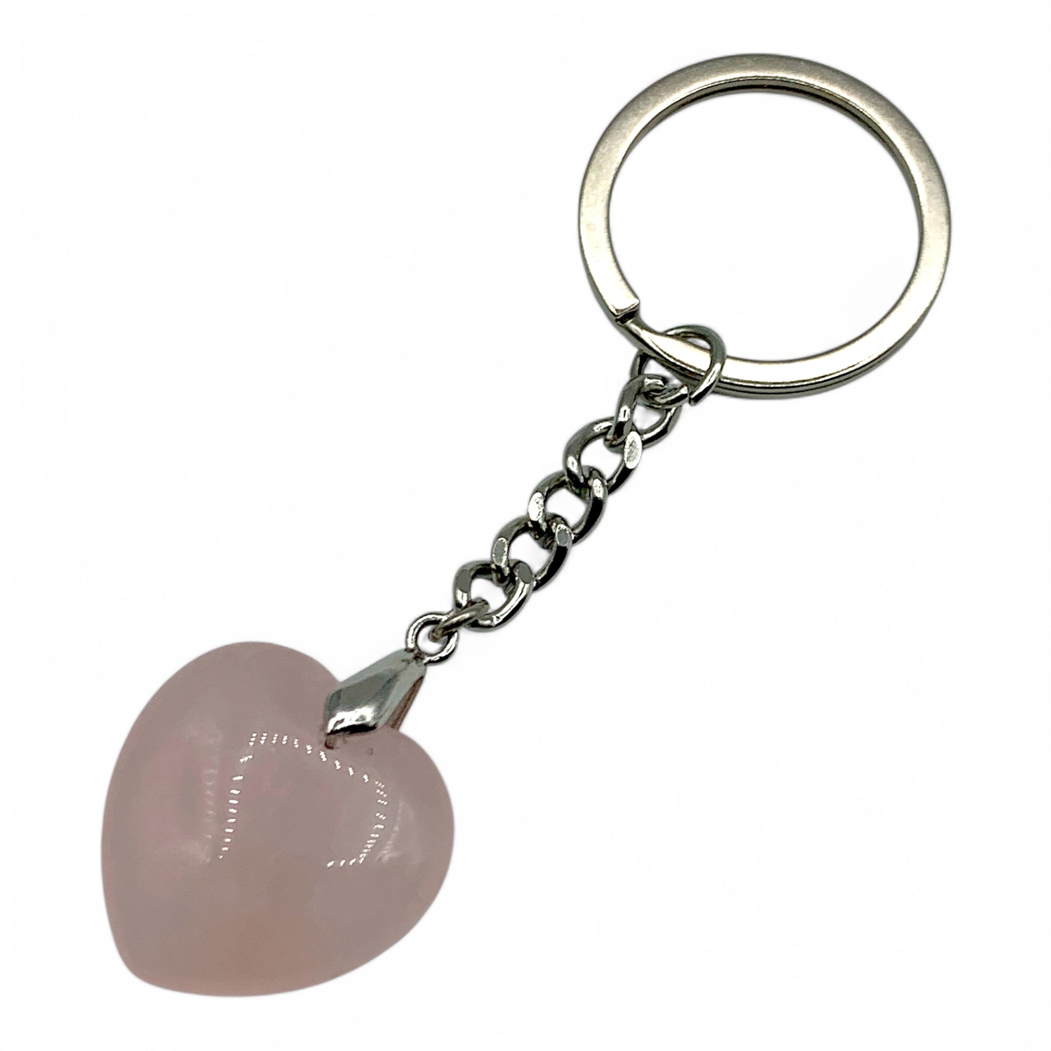 Keychain - Rose Quartz Heart $15