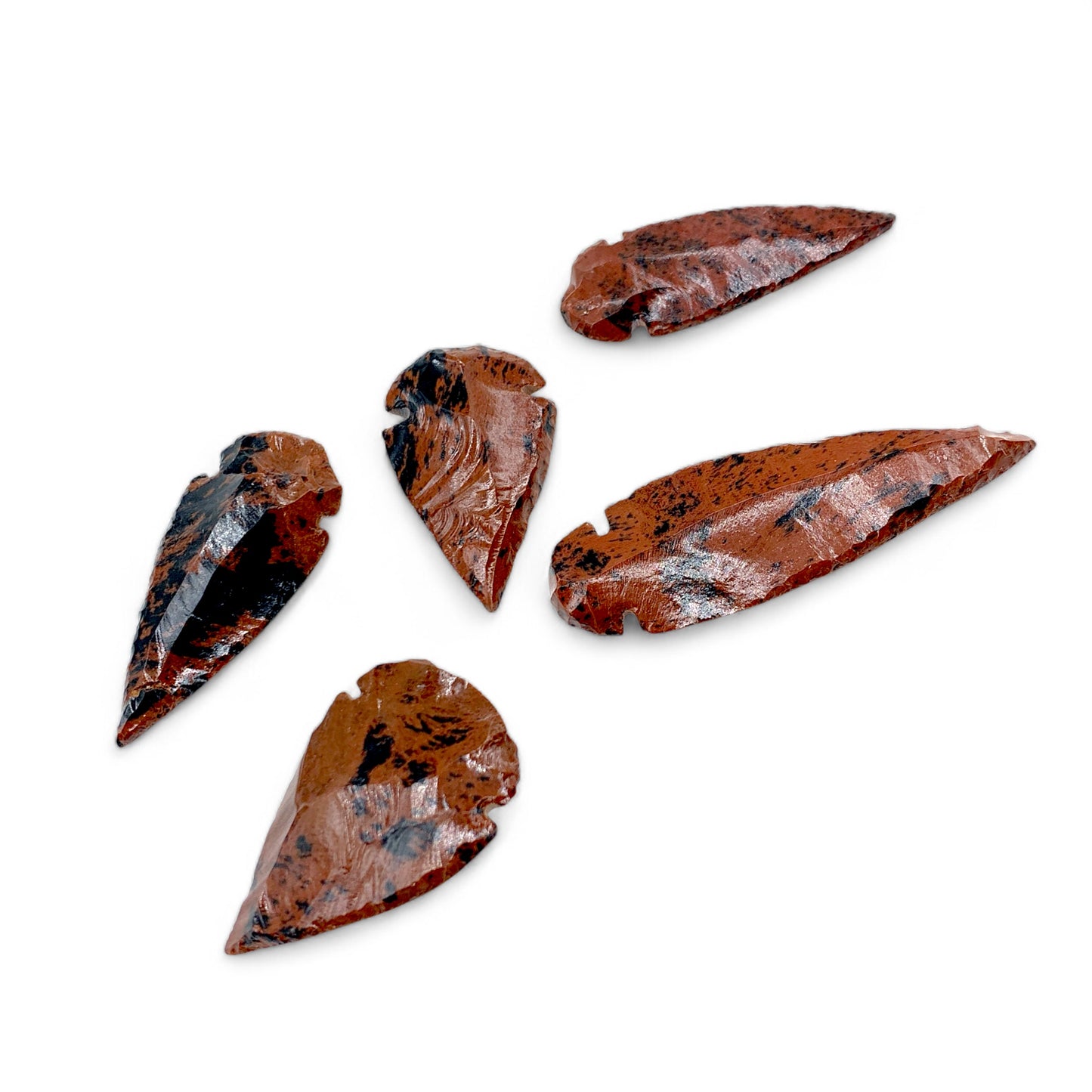 Obsidian - Mahogany arrowheads $3