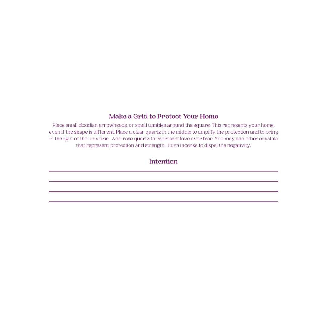 Alter Grid Sheet - Crystal Charging & Intention Grids