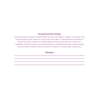 Alter Grid Sheet - Crystal Charging & Intention Grids