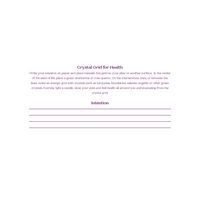 Alter Grid Sheet - Crystal Charging & Intention Grids