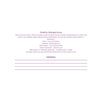 Alter Grid Sheet - Crystal Charging & Intention Grids