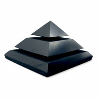 Shungite - Grooved Pyramid $90