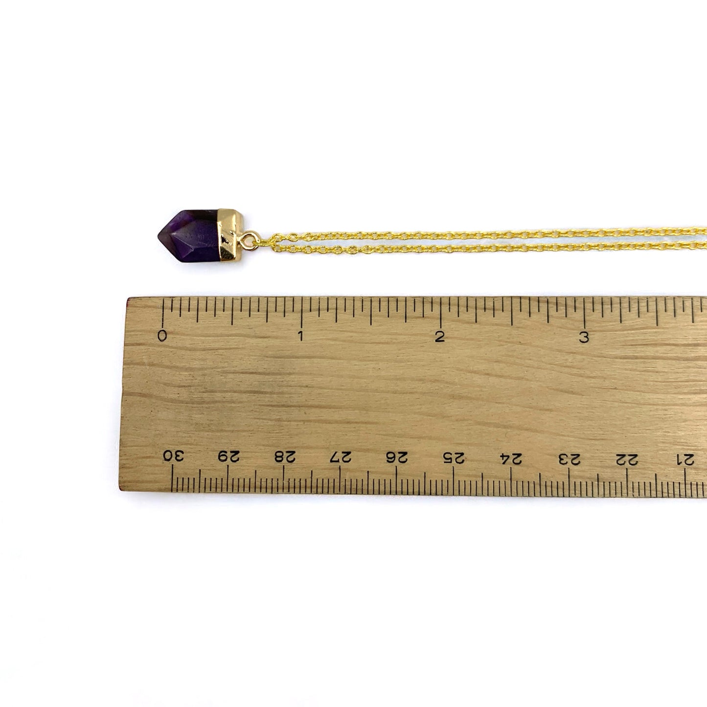 Necklace - Amethyst Flat Point $25