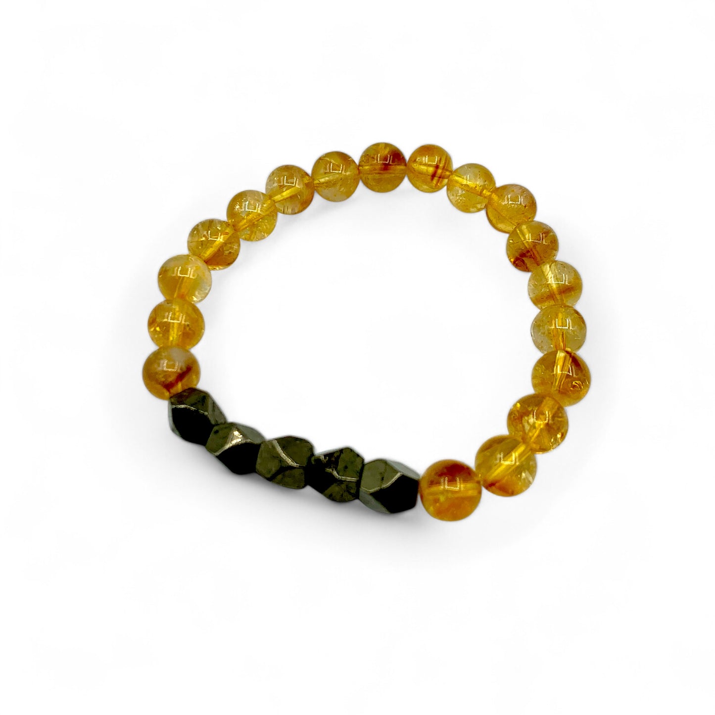 Bracelet - Citrine & Pyrite $50