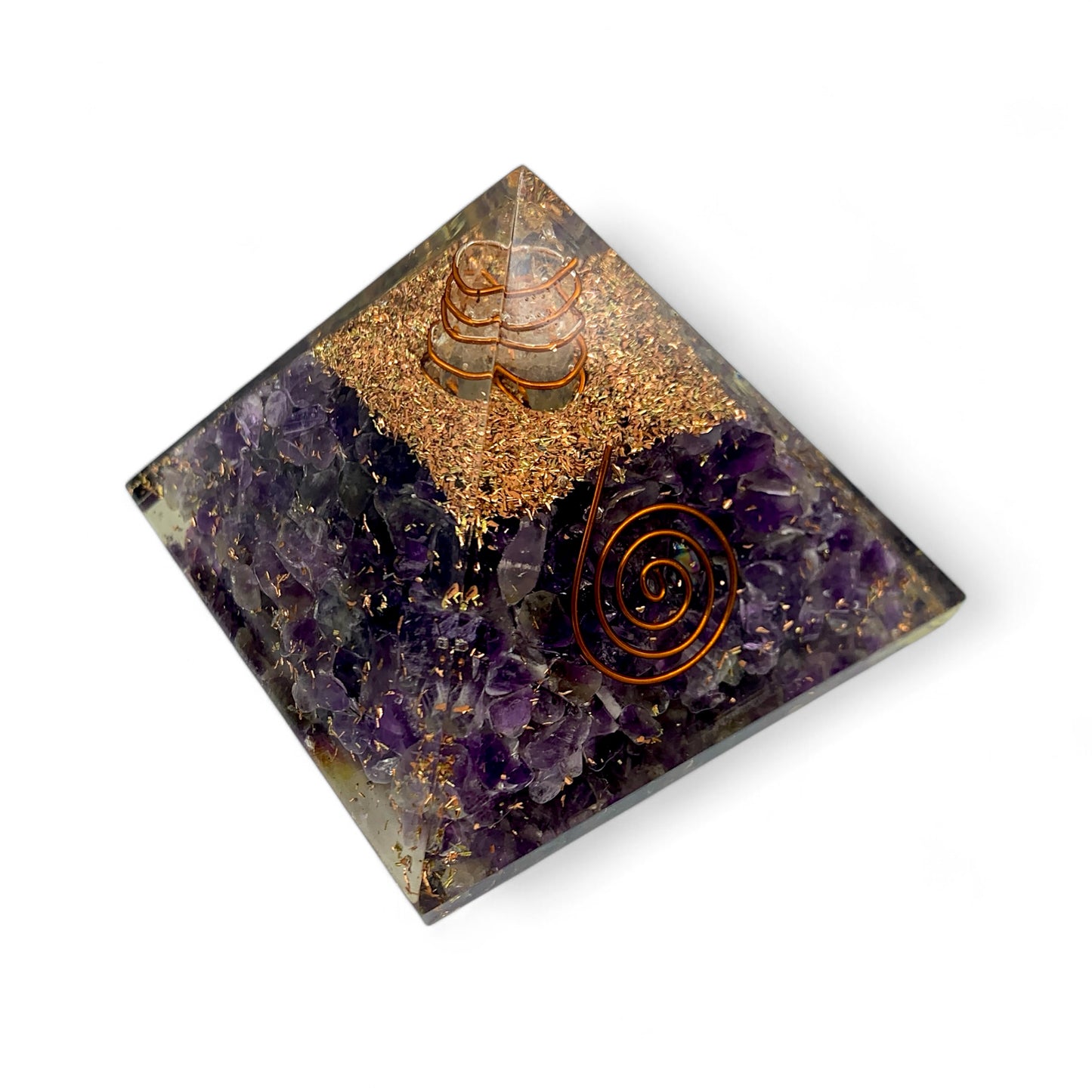 Orgonite - Amethyst Pyramid $50