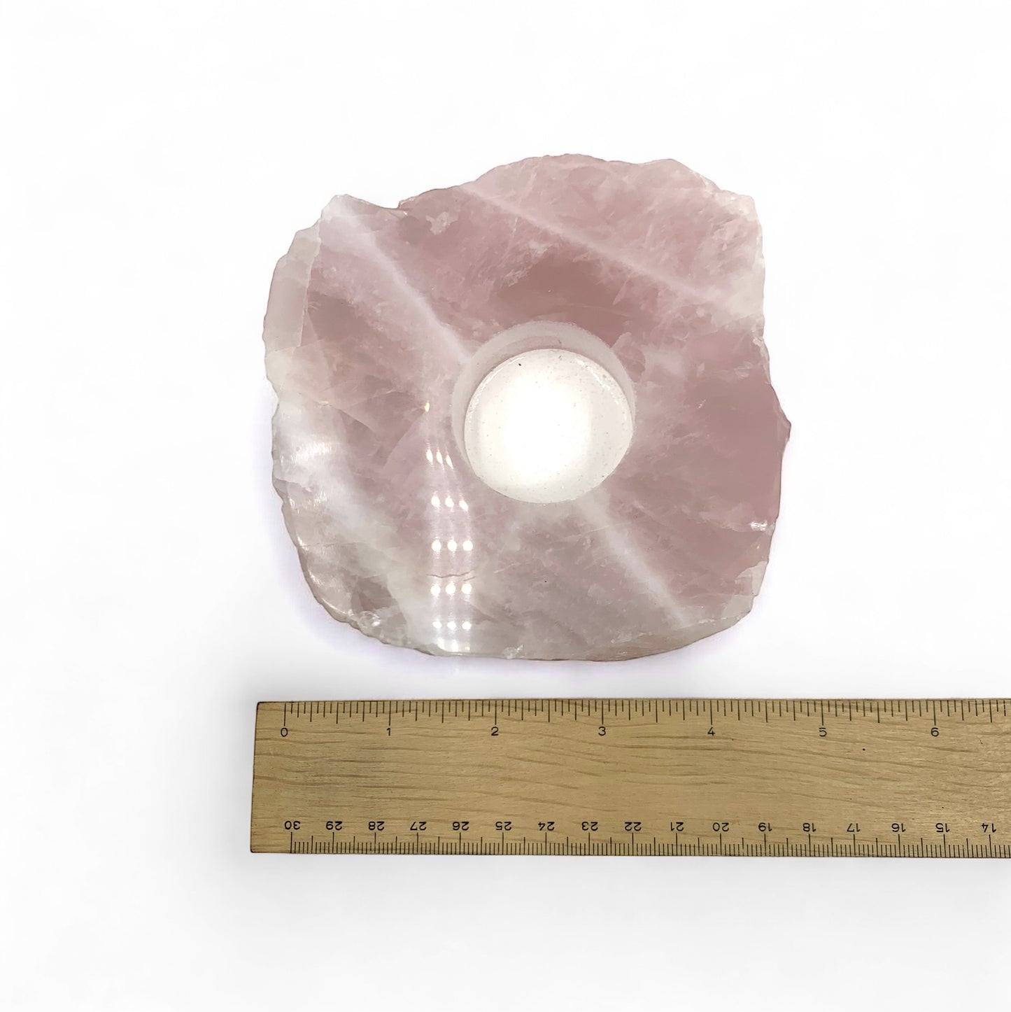 Candle Holder - Rose Quartz $60