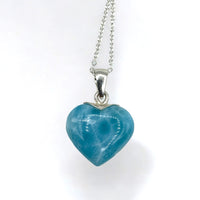 Necklace - Larimar Heart Shaped $80