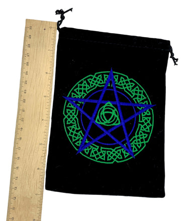 Bag - Velvet Celtic Pentacle Embroidered 5"x7"