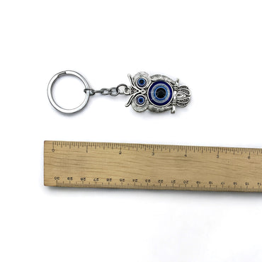 Keychain  - Blue Evil Eye Owl