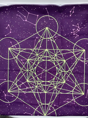 Cloth - Tarot - Purple Metatron’s Cube  $20