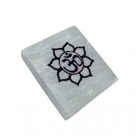 Crown Chakra Engraved Selenite Bar $12