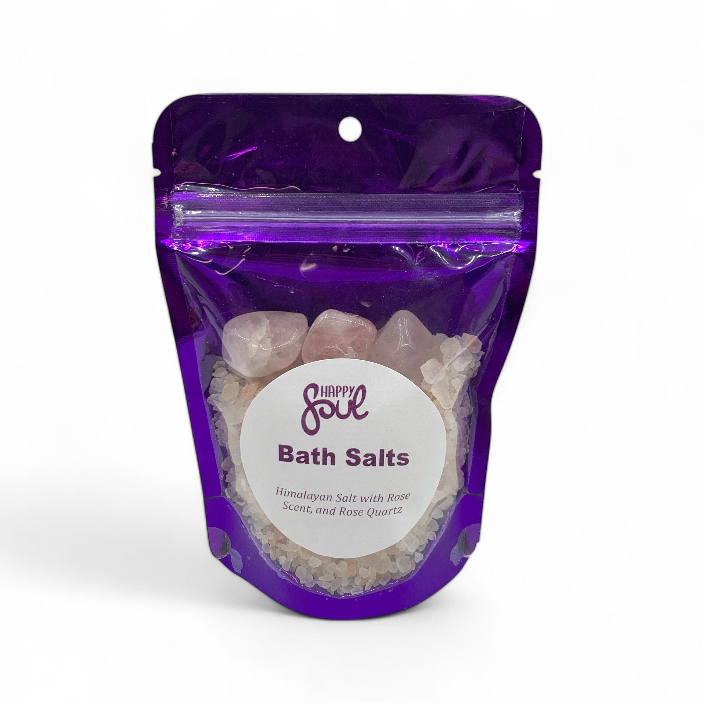 Bath Salt - Himalayan Salt with Rose Scent, and Rose Quartz $10