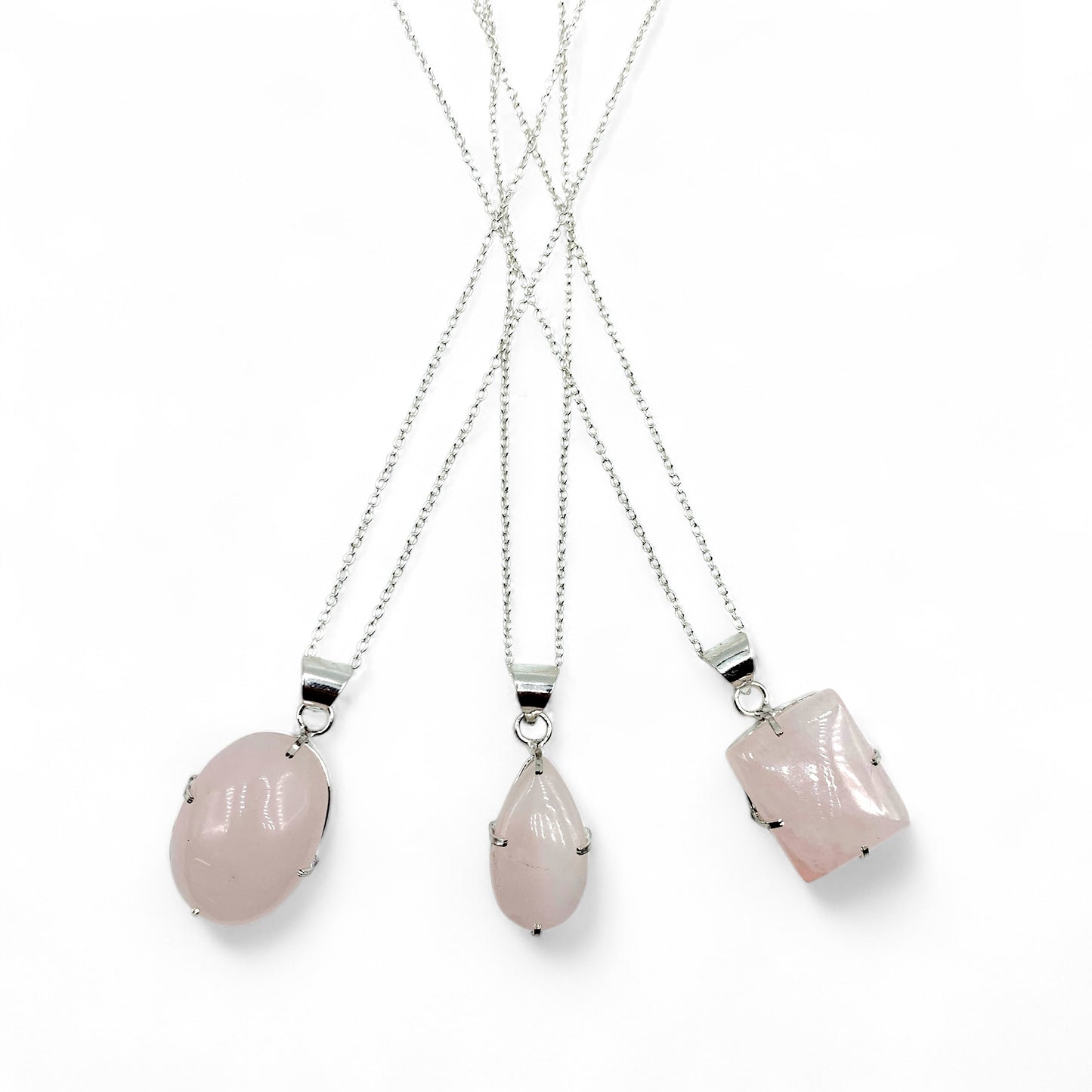 Necklace - Rose Quartz Assorted Shapes $40