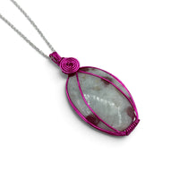 Necklace - Tourmaline Pink Magenta Wire Wrapped $50