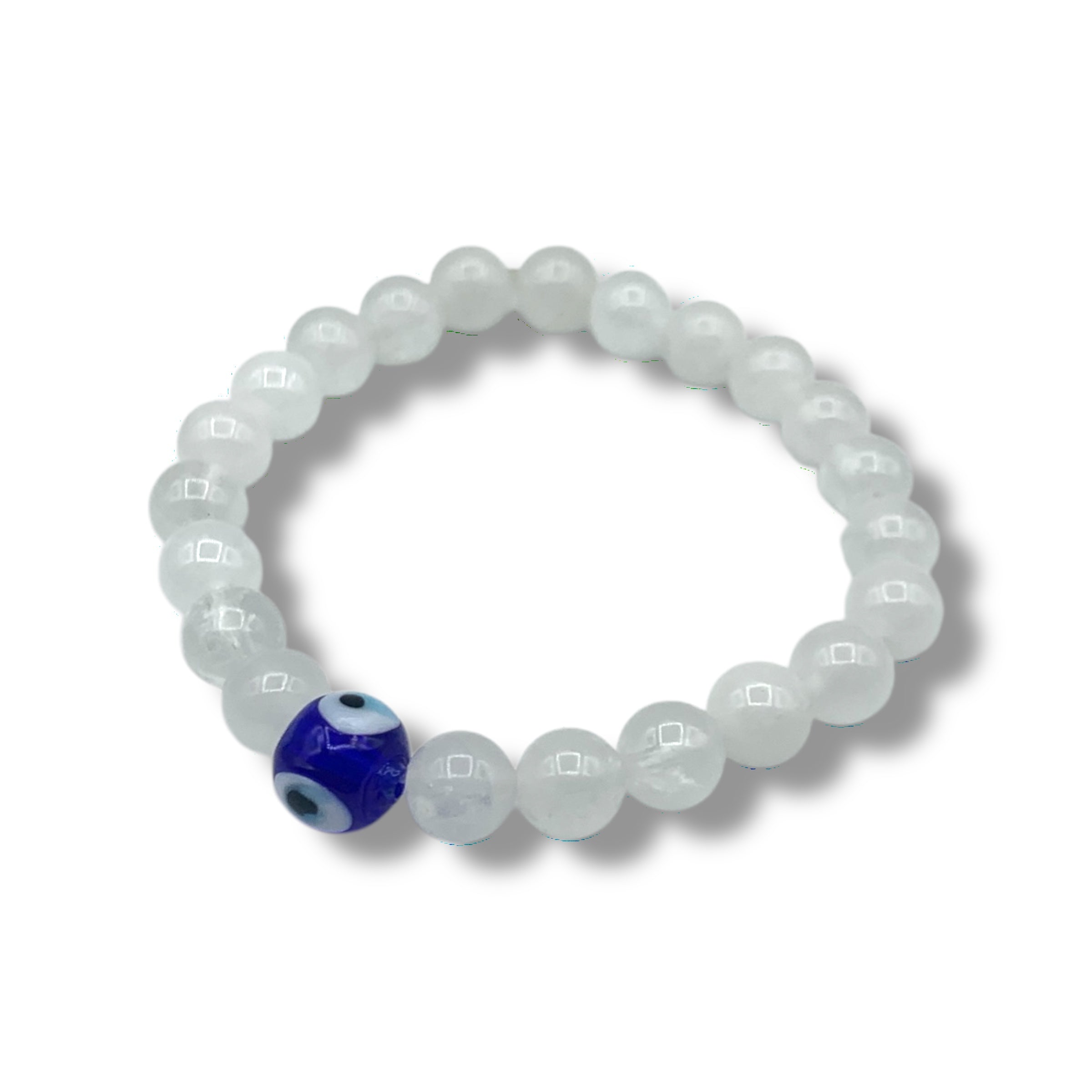 Bracelet - Clear Quartz with one Eye 8mm