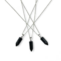 Necklace - Obsidian Point $25
