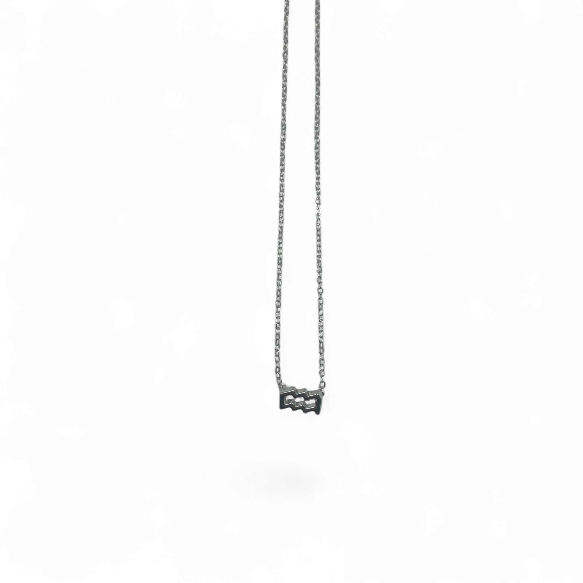 Necklace - Zodiac Symbol Aquarius 12"