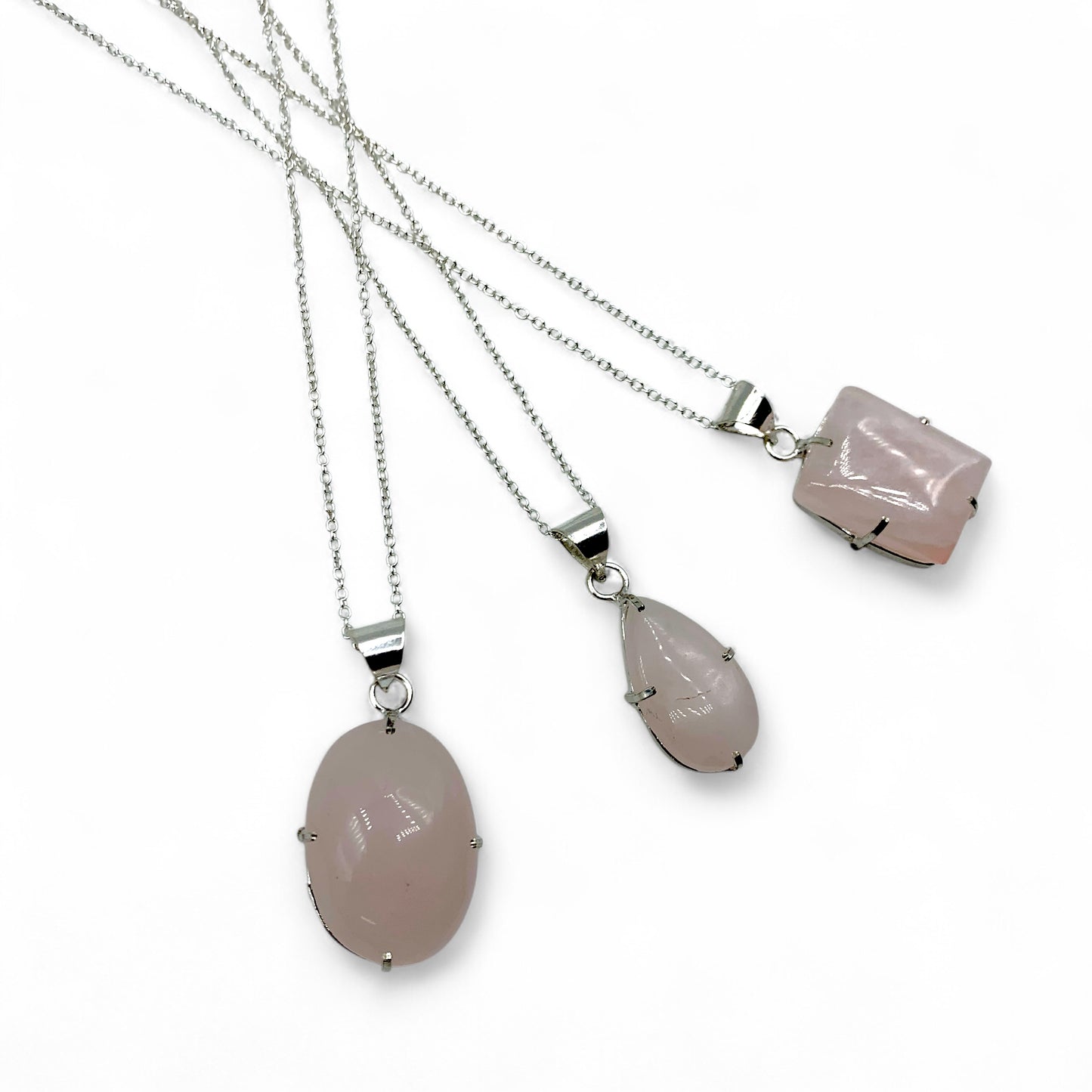 Necklace - Rose Quartz Assorted Shapes $40