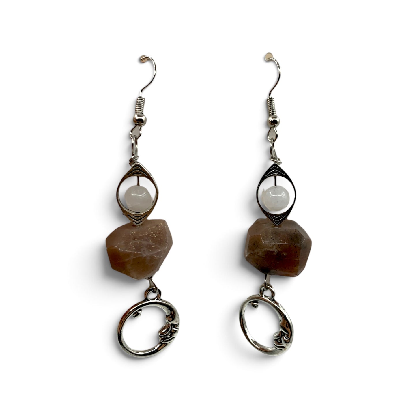 Earrings - Moonstone Earthy Charm $35