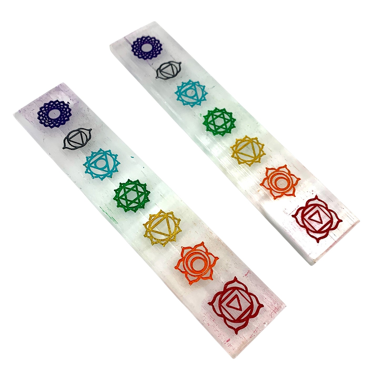 Selenite Chakra Engraved Bar $30