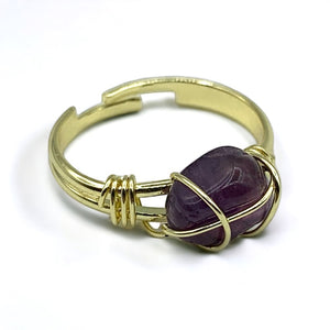 Ring - Amethyst Wrapped Adjustable