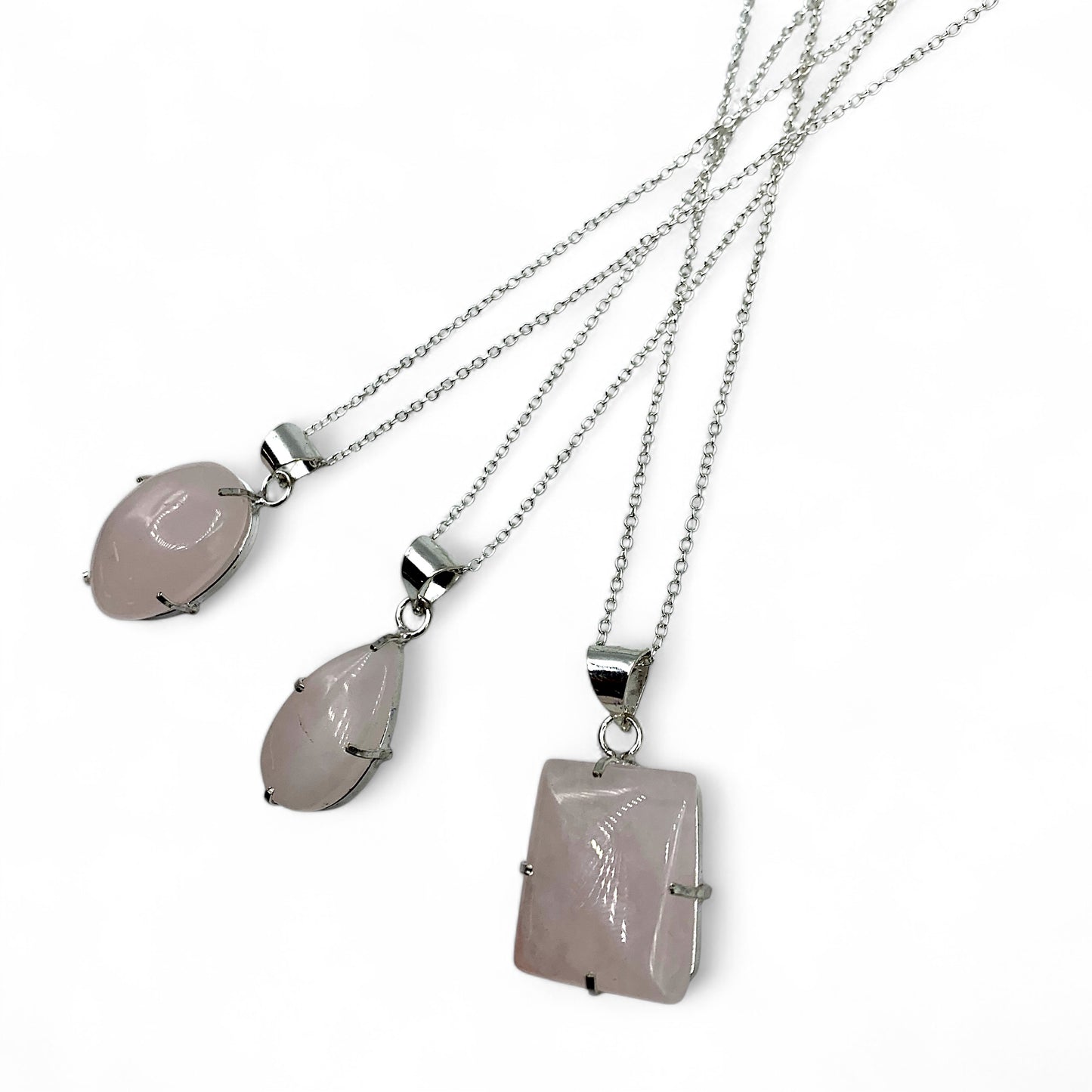 Necklace - Rose Quartz Assorted Shapes $40